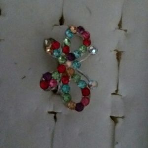 MULTI COLOR JEWELED BUTTERFLY RING